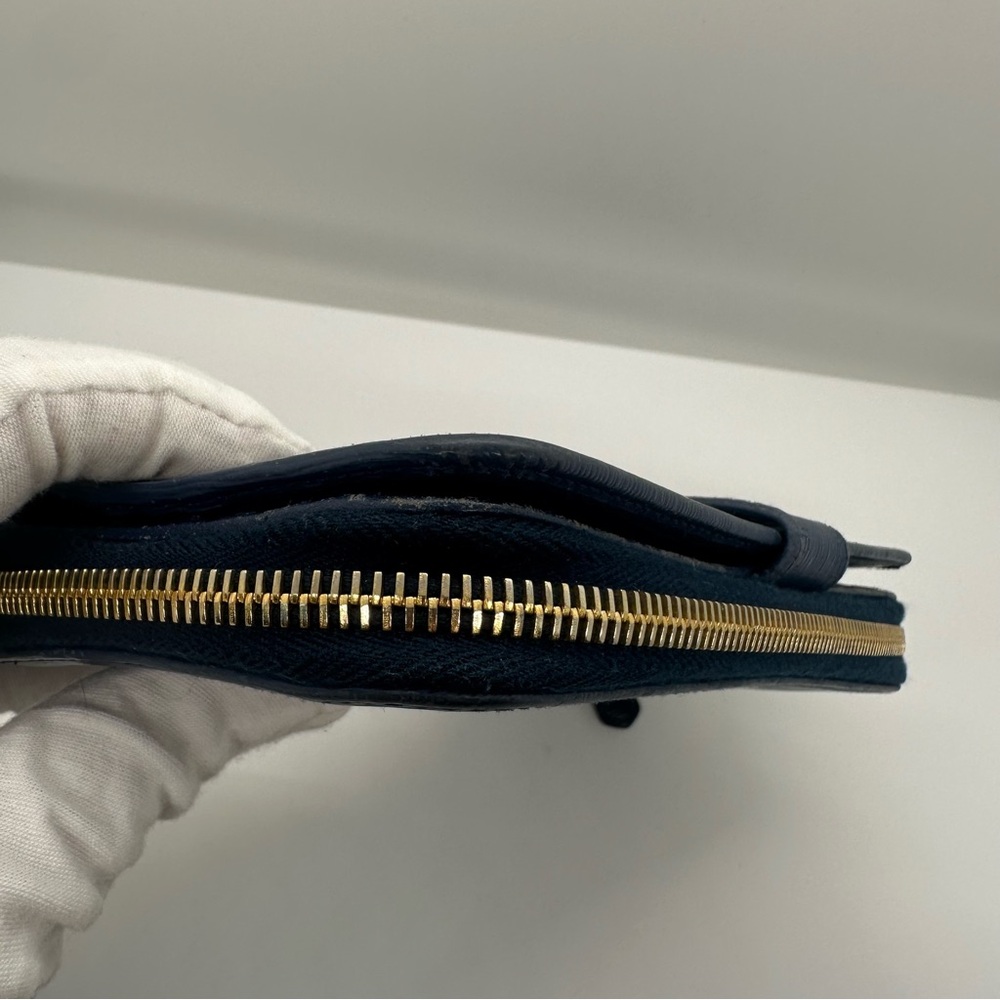 Prada Vitello Move Saffiano Leather Gold Hardware Long Continental Wallet - Picture 13 of 14